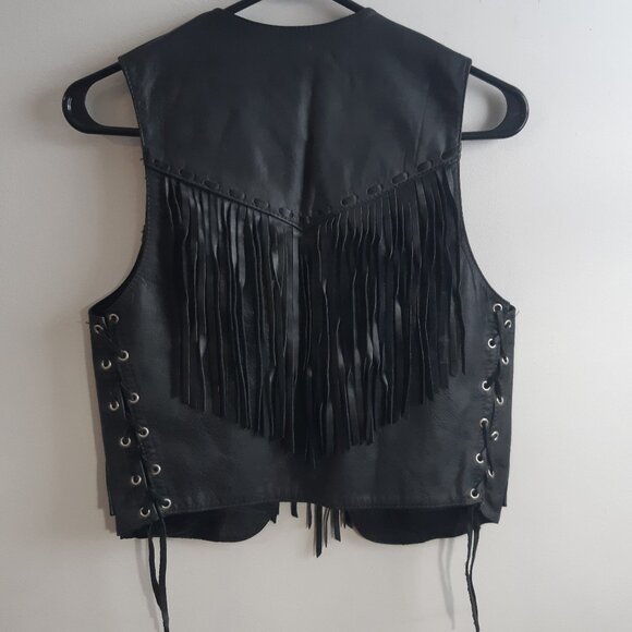 Leather Fringe Vest / Bolero - Boys Western / Cowboy Style - Picture 9 of 15